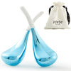 pfefe Ice Globes Facial Skin Care Tools for Women Face Eyes, Stainless Steel Face Beauty Cryo Sticks for Girls Ladies, Esthetician Supplies Cooling Spa Globes Cold Roller with Storage Case - Frozen Blue