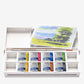 Buy now Winsor & Newton Cotman Watercolor Paint Set, Field Pocket Set, 12 Half Pan w/ Brush, Sponge, Bottle at indiglob india