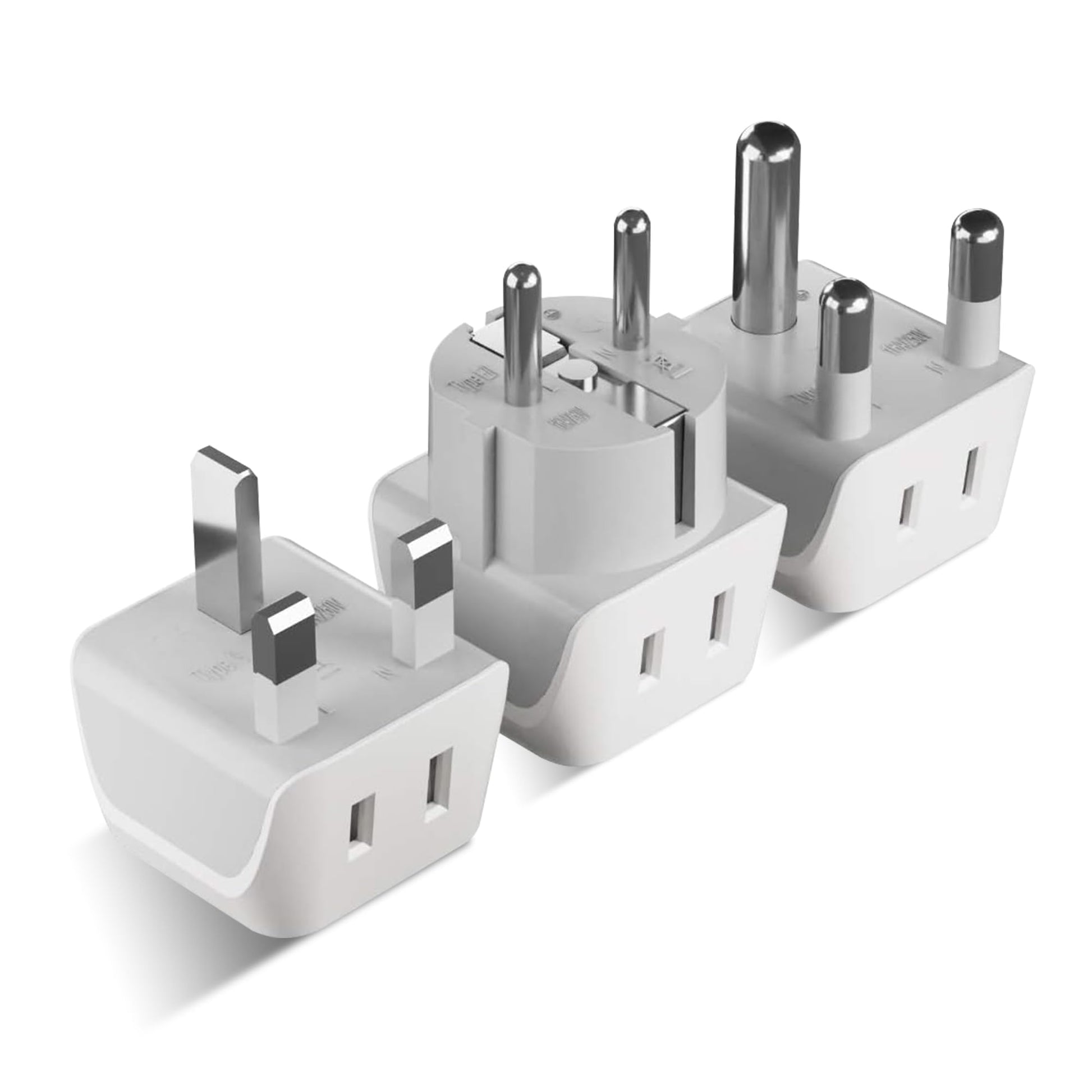 Buy now Ceptics Schuko Germany, France Plug Adapter, Dual Input - Ultra Compact Light Weight - Usa to Russia, South Korea Travel Adaptor Plug - Type E/F (3 Pack) African adapter set 3 Pack at indiglob india