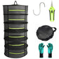 6-Layer Herb Drying Rack, 2ft Plant Hanging Mesh Dry Net with Green Zippers and Bonus Hook