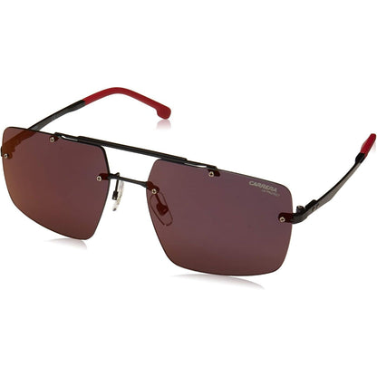 Carrera Men's 8034/Se Rectangular Sunglasses, Black/Red Mirrored, 61mm, 17mm