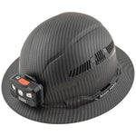 Buy now Klein Tools 60347 Hard Hat, Vented Full Brim, Class C, Premium KARBN Pattern, Rechargeable Lamp, Padded Sweat-Wicking Sweatband, Top Pad at indiglob india
