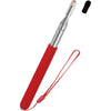 Teachers Pointer Stick, Telescopic Teaching Pointer, Retractable Classroom Whiteboard Pointer Extendable for Teachers, Guides, Coach with A Lanyard & Felt Head, Extends to 39.4'' - Red