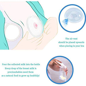 Breast Shells, Milk Saver, Nursing Cups, Nursing Moms to Ease Nipple Pain, BPA-Free and Reusable, Collect Breast Milk Leak (2 Pack)