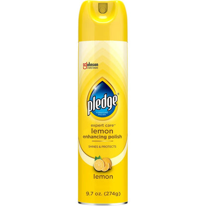 Pledge Enhancing Polish, Furniture & Wood Spray, Lemon Scent, 9.7oz