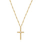 Valloey Rover Cross Pendant Chain Necklace,14K Gold Plated Dainty Cute Lucky Cross Tiny Pendant Necklaces for Women Men Jewelry Gifts