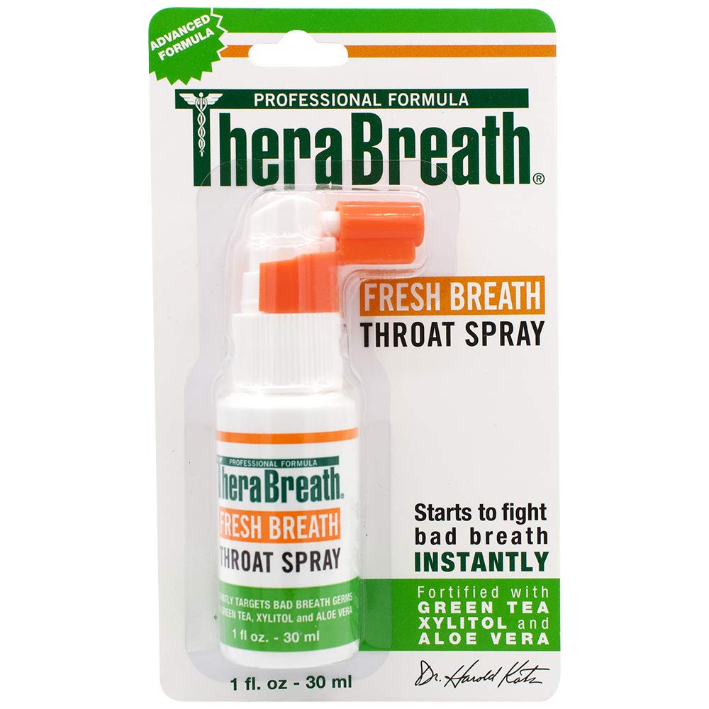 Buy now TheraBreath Fresh Breath Professional Formula Throat Spray with Green Tea, 1 Ounce at indiglob india