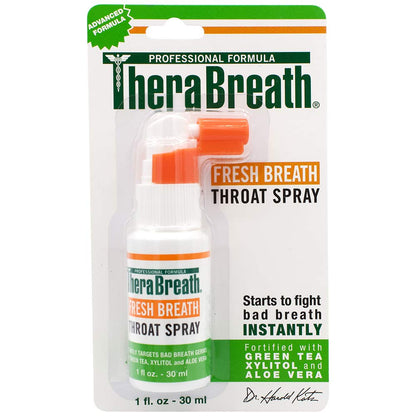 Buy now TheraBreath Fresh Breath Professional Formula Throat Spray with Green Tea, 1 Ounce at indiglob india