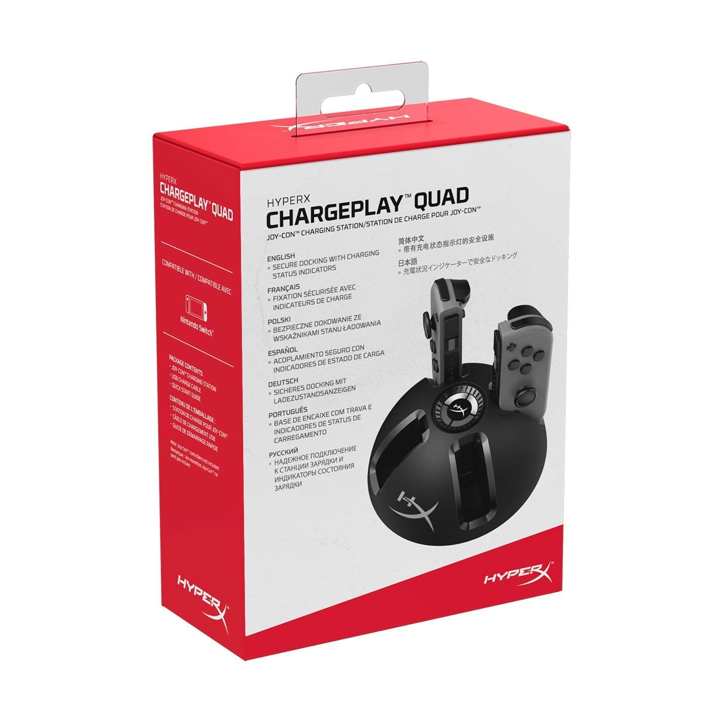 Buy now HyperX Chargeplay Quad - 4-in-1 Joy-Con Charging Station for Nintendo Switch with LED Indicators, USB Connection at indiglob india