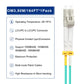 FLYPROFiber- LC to LC Fiber Patch Cable OM3 50M, Options: 0.2m-200m, 10GB/40GB Multimode Duplex LC-LC 50/125um Fiber Optic Cable Cord LSZH-50Meter(164ft)