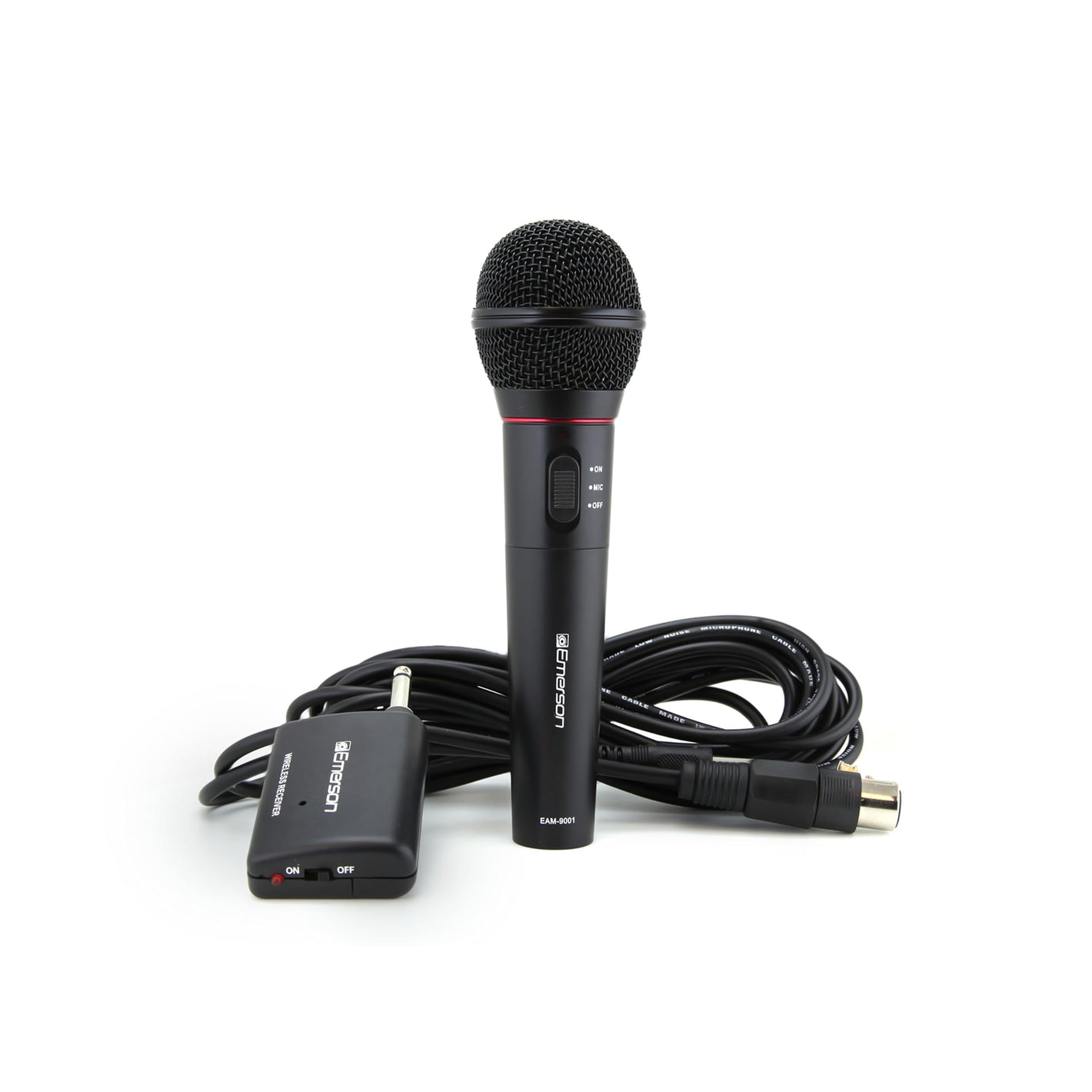 Buy now Emerson EAM-9001 Wireless Microphone System with Handheld Mic, UHF Frequency Stability, Noise-Reduction Technology, and 30-Foot Range – Ideal for Performances, Events, and Karaoke at indiglob india