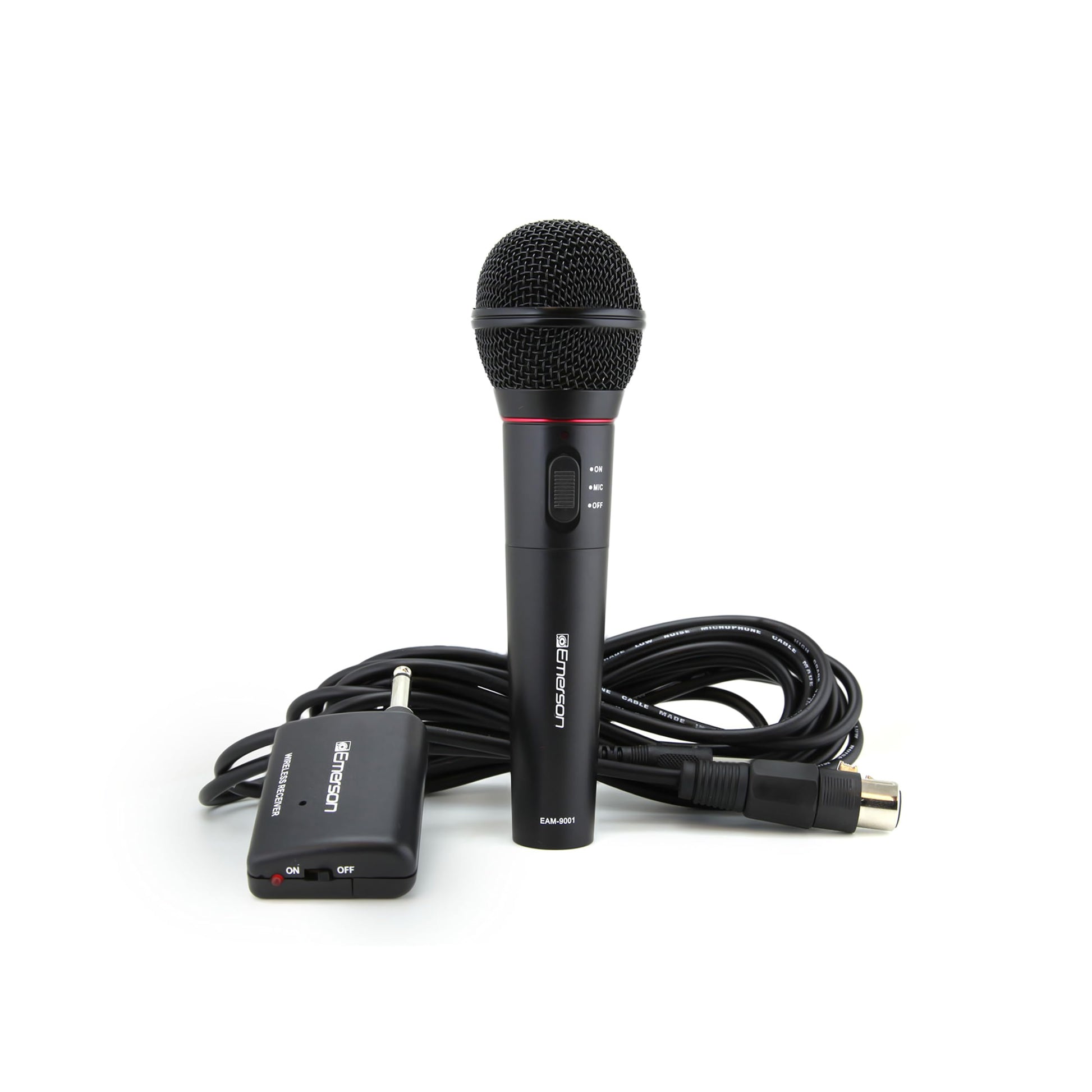 Buy now Emerson EAM-9001 Wireless Microphone System with Handheld Mic, UHF Frequency Stability, Noise-Reduction Technology, and 30-Foot Range – Ideal for Performances, Events, and Karaoke at indiglob india
