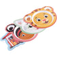 4 Daniel Tiger Mealtime Feeding Plates -Cute Dishes for Kids w/ Daniel Tiger, Trolley, Katerina Kitty Cat & Elaina - Divided Compartments for Portion Control & Healthy Eating, Dishwasher Safe