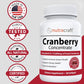 Nutracraft #1 Cranberry Extract Supplement for Bladder & Urinary Tract Support | 12,600 mg of Fresh Cranberries, Vitamin C & E and Polyphenols | Lab Tested & Easy to Swallow | 60 Softgels