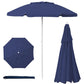 PICNIC TIME 5.5 Ft Portable Beach Umbrella, Lightweight UV Protection Sunshade with Tilt Pole & Carry Bag, Outdoor Canopy Umbrella for Beach, Sand, Pool, Patio, Camping, Travel, or Backyard Shade, (Navy Blue)