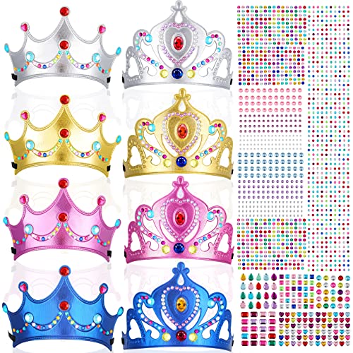 Buy now Epakh 19 Pieces DIY Crowns Set Party Foam Hats Making Your Own Tiara Crystal Diamond Sticker Princess King Crown Birthday Hat (Classic Style) at indiglob india