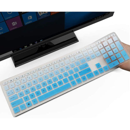 Keyboard Cover for HP Pavilion 27 All in One PC 27-xa0014/27 Xa0055Ng/0370Nd/0076Hk/0010Na, HP Pavilion 24-inch 24-xa0020 Xa0002A Xa0032 xa0013w, HP Pavilion All in One Keyboard Cover, Ombre Blue