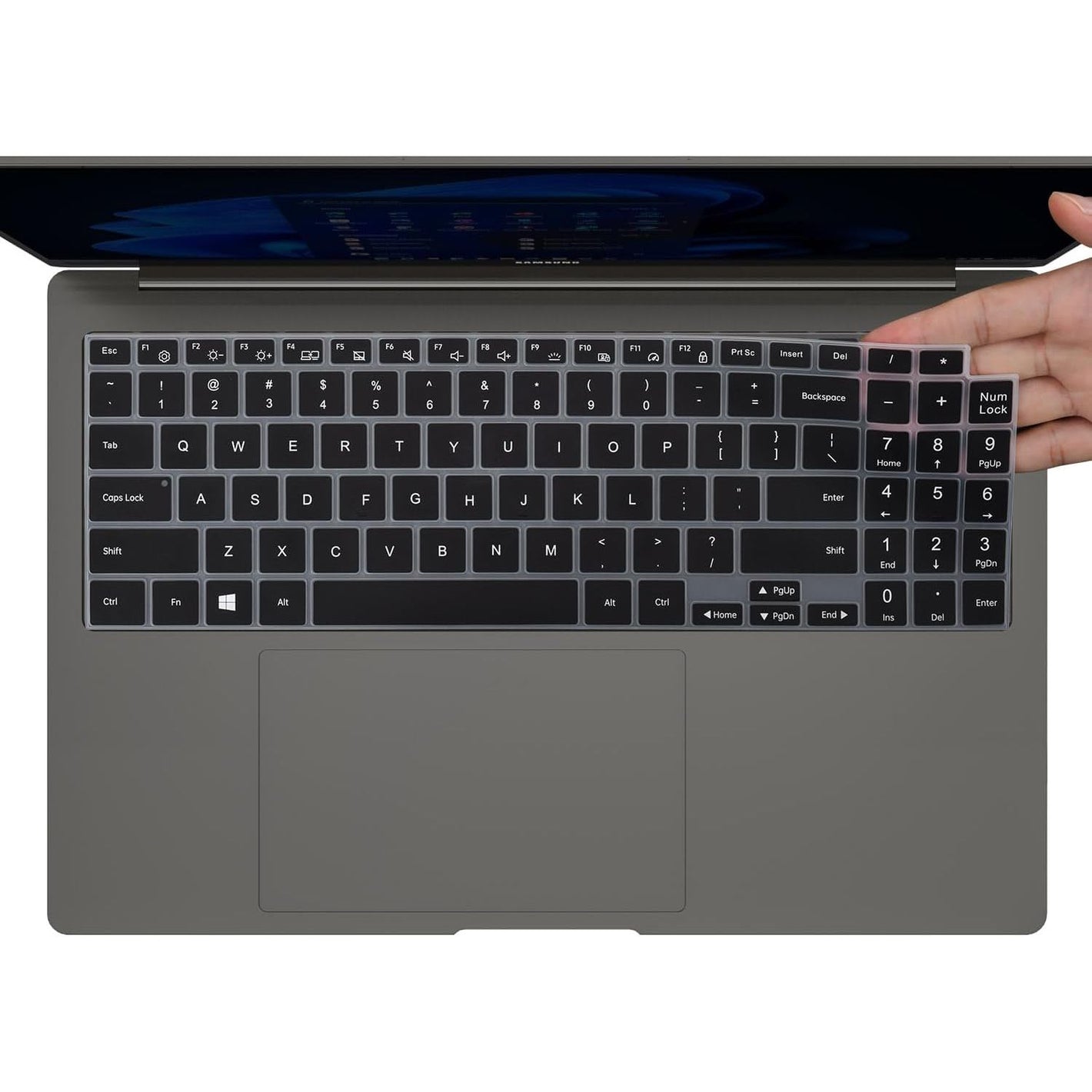 CaseBuy Keyboard Cover for 2025 2024 2023 Samsung Galaxy Book 5 4 3 2 Pro 360 16", Galaxy Book 5/4 /3 360 15.6, NP960XFG NP964XFG NP754XFG NP950XED NP950QDB Keyboard Protector, Black