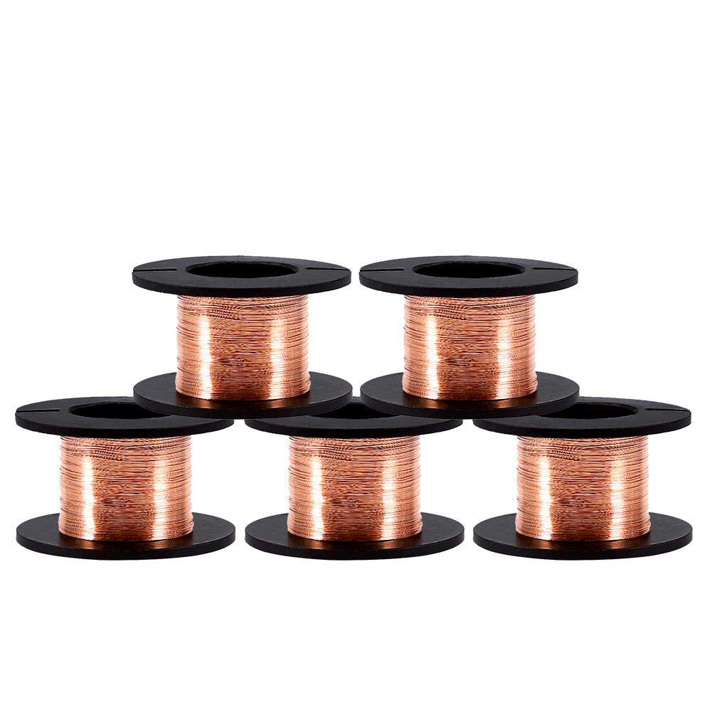 Buy now 5 Rolls/Set 12m Copper Wire Enameled Wire Copper Winding Wire Enameled Repair Wire 0.004" Diameter at indiglob india