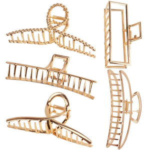 ANBALA Gold Hair Clips, Metal Large Claw Clips for Thick Hair Big Jaw Clips for Hair, Butterfly Hair Clips Hair Accessories for Women