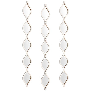 Buy now Amyhill Set of 3 Teardrop Mirror Wall Decor 23.6 x 2.7 x 0.2 Inches Rustic Farmhouse Decorative Long Mirror Creative Boho Art Decor for The Living Room Bathroom Bedroom Entryway (White) at indiglob india