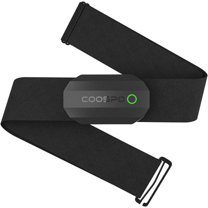 COOSPO Bluetooth Heart Rate Monitor Chest Strap H808S, ANT+ BLE HR Monitor Chest, HRM IP67 Waterproof, 300H Battery Life