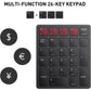 havit Bluetooth Number Pad Wireless Numeric Keypad Numpad 26 Keys Portable Mini Financial Accounting Rechargeable Numeric Pad for Windows Laptop Desktop, PC, Notebook (Black)