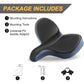 YLG Oversized Comfort Bike Seat Comfortable Replacement Bike Saddle Memory Foam Soft Bike Saddle Waterproof Universal Fit Bicycle Seat for Women Men