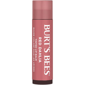 Burt's Bees Lip Tint Balm Stocking Stuffers Gifts, Long Lasting 2 in 1 Duo Tinted Balm Formula, Color Infused with Hydrating Shea Butter for a Natural Looking Buildable Finish, Red Dahlia (2-Pack)