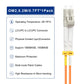 FLYPROFiber- 0.2M OM2 LC to LC Fiber Patch Cable, Length Options: 0.2m-100m, 1GB Duplex 50/125um Multimode Fiber Optic Cable Cord LSZH 0.2Meter(7inch)