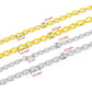 33FT Gold Silver Twisted Cable Chains Stainless Steel Necklace Jewelry Chains Extender Chains Link Bulk for Jewelry Makings