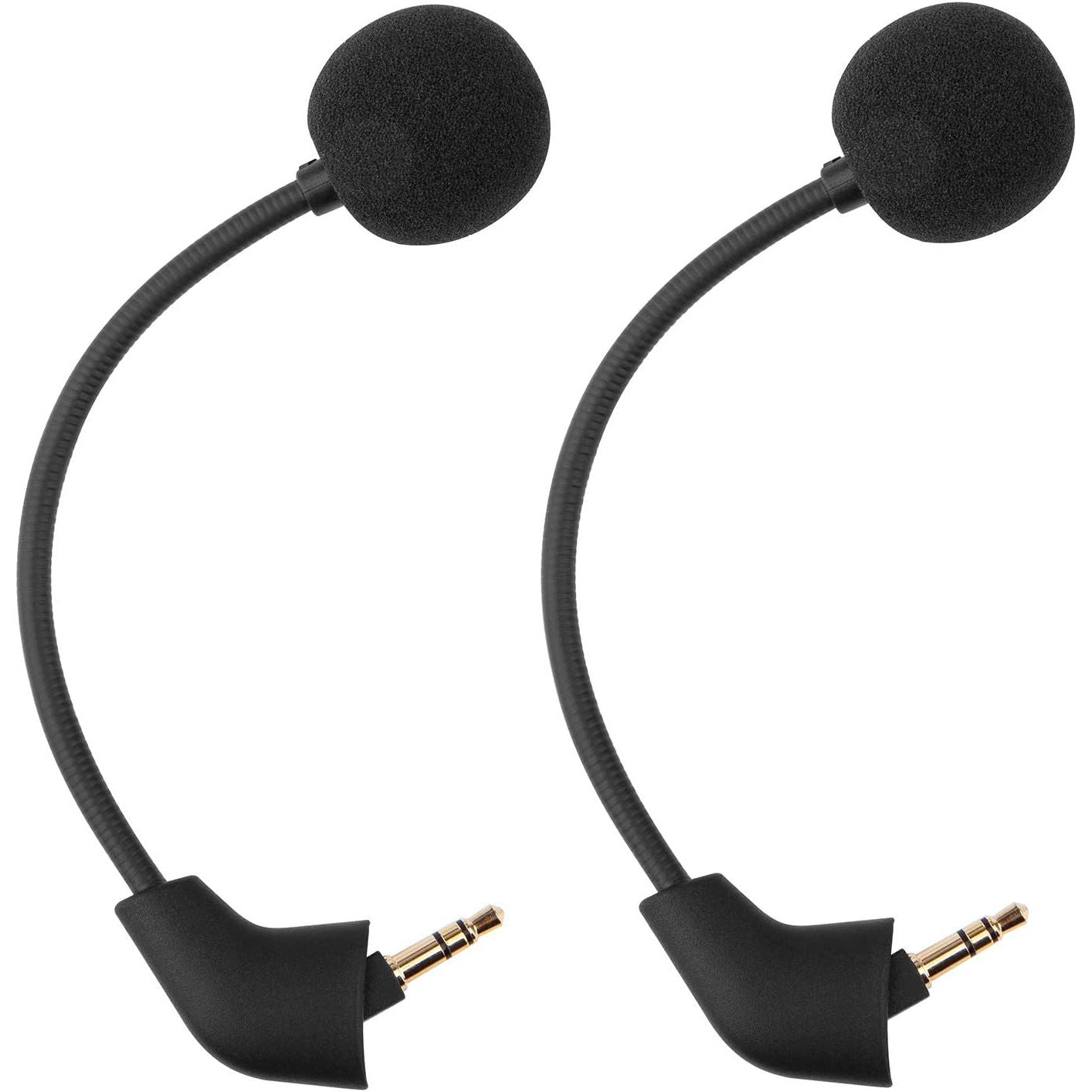 Replacement Microphone for Hyper X Cloud II, Cloud X, Cloud Core, Cloud Pro, and Kingston HyperX Cloud Silver Gaming Headsets - 3.5mm Boom Mic, 2-Pack