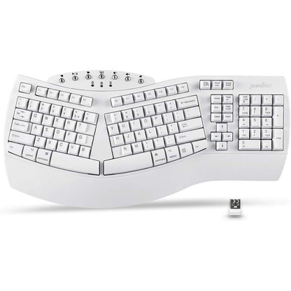 Perixx Periboard-612B Wireless Ergonomic Split Keyboard with Dual Mode 2.4G and Bluetooth Feature, Compatible with Windows 10 and Mac OS X System, Black, US English Layout