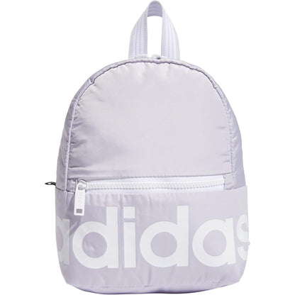 adidas Linear Mini Backpack Small Travel Bag Discontinued, Purple Tint/White, OSFA