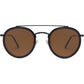 SOJOS Retro Vintage Round Polarized Sunglasses for Women Men Small Double Bridge Circle Sunnies SJ1104
