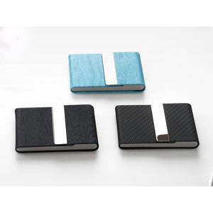 JuneLsy Business Card Holder - Professional Business Card Case Metal Name Card Holder Pocket Business Card Carrier for Men & Women with Magnetic Shut (bz-Black)