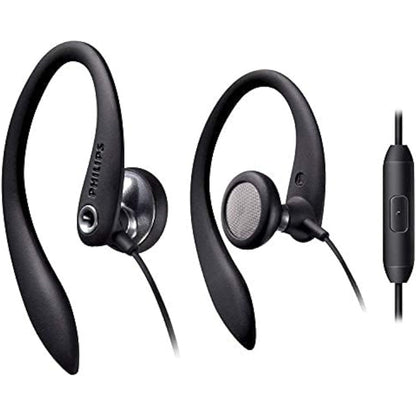 PHILIPS Over The Ear Sport Earbuds with Mic, Earphones for Sports, Running and Gym
