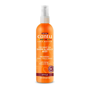 Cantu Coconut Oil Shine & Hold Mist with Shea Butter for Natural Hair, 8 fl oz