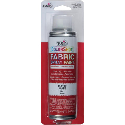 Tulip ColorShot Instant Fabric Spray Paint, Permanent Color Spray-On Fabric Paint, 3oz. Black