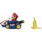Super Mario Spin Out Mariokart Mario Racer Vehicle with 360 Spins, Wind Up and Go! Includes One 2.5” Mario Action Figure