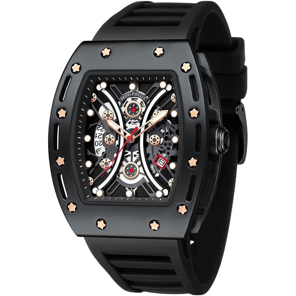 AIMES Watch Wristwatch for Men Fashion Casual Cool Big Dial Watch Luminous Waterproof Sport Analog Quartz Business Mens Watches Silicon Strap Dress Watch