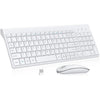 cimetech EasyTyping KF10 Wireless Keyboard and Mouse Combo, [Silent Scissor Switch Keys][Labor-Saving Keys] Ultra Slim Wireless Computer Keyboard and Mouse, Easy Setup for PC/Laptop/Windows - Wine Red - 4-White