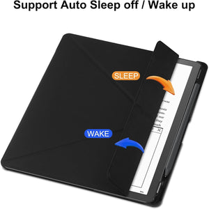 KuRoKo Slimshell Case for Kindle Scribe (2024/2022 Released), Premium Lightweight PU Leather Stand Cover with Auto Sleep/Wake for 10.2 inch Amazon Kindle Scribe 2024(1st Gen)/2022-Black