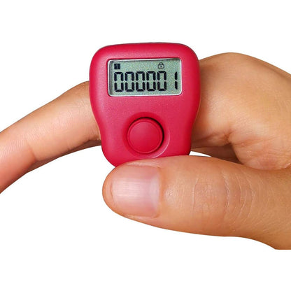 Rechargeable Silent Finger Counter 6 Channels Digital Tasbih Tally Clicker with LED for Prayer Knitting Sports Gift