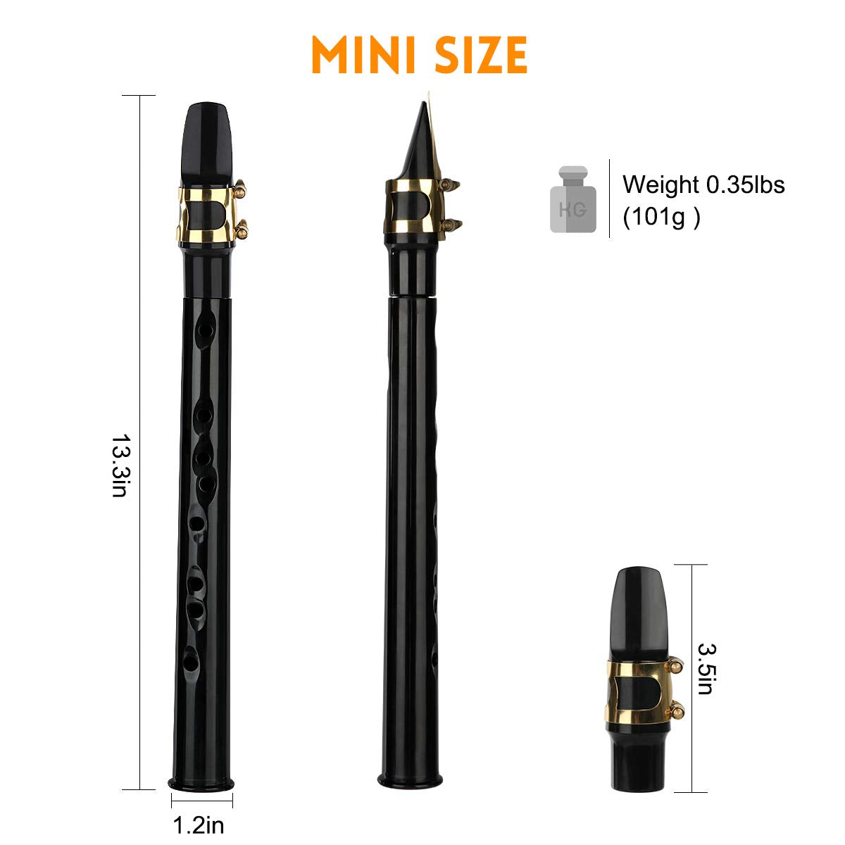 Buy now Pocket Saxophone Kit Mini Sax Portable Woodwind Instrument with Lid, Mouthpiece, Carrying Bag, Fingering Charts at indiglob india