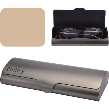 Philley Aluminum Ultra-Light Eyeglasses Case Hard Shell Nearsighted Glasses Case for Women & Men