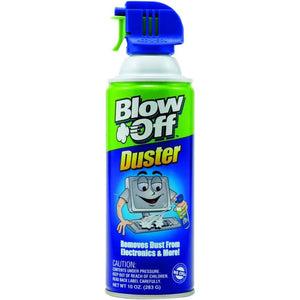 Blow Off Air Duster Can with Nozzle, 10 oz., Blue/Green - 9962