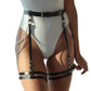 Leg Harness Leather Belt Chain Body Harness Belt Waist Body Chain Party Rave Accessories for Women(style 1)