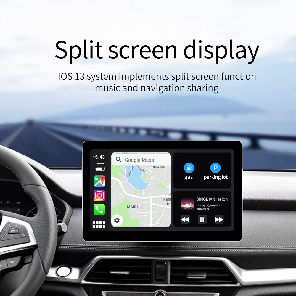 Buy now CarlinKit Wired CarPlay Dongle Android Auto for Car Radio with Android System Version 4.4.2 and Above, Install The AutoKit App in The Car System, Dongle Connect The Car's AutoKit App to get CarPlay at indiglob india