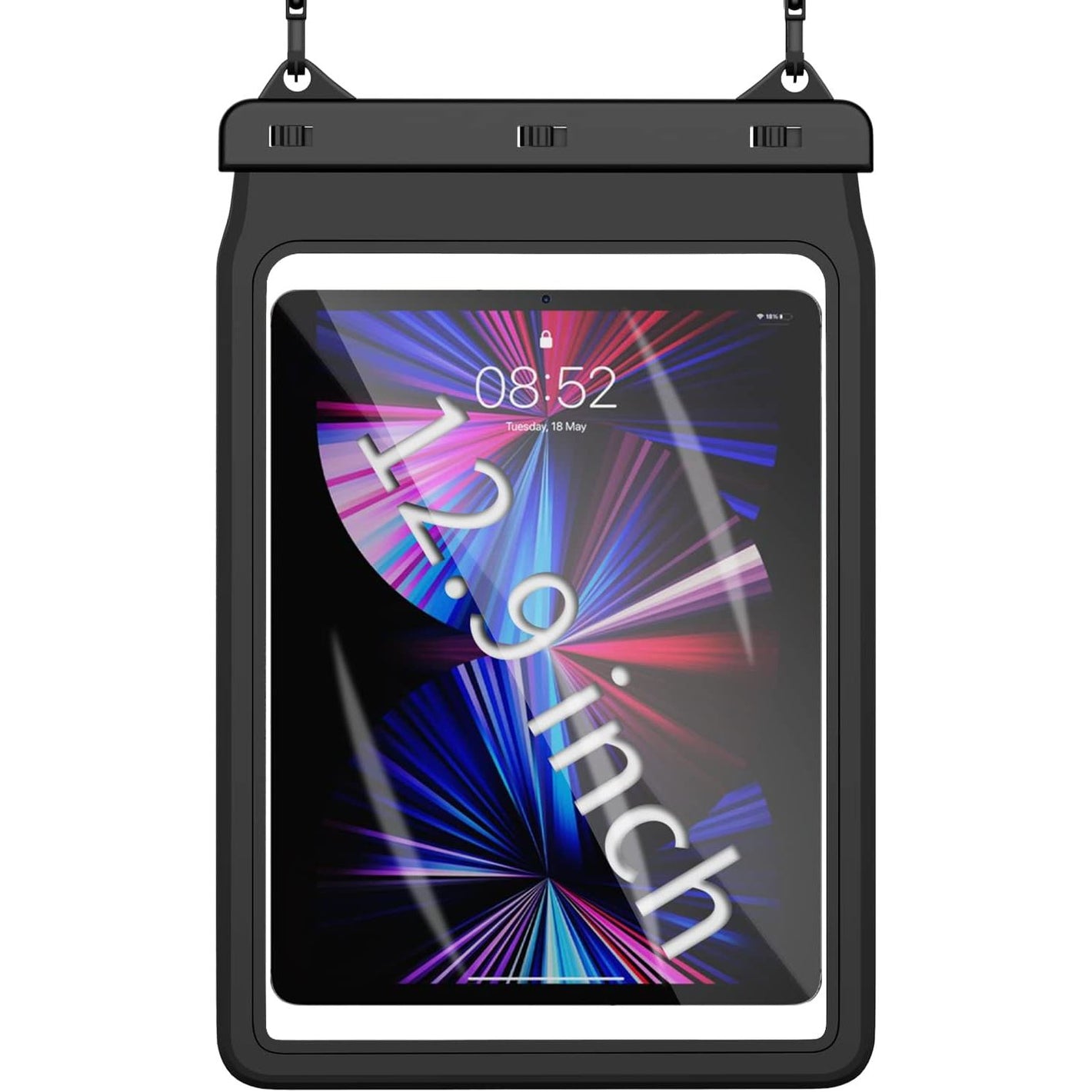 AICase Universal iPad Waterproof, Dry Bag Pouch for iPad Pro 12.9 5th/4th/3rd Gen iPad Pro 11/10.5/9.7, New iPad 9.7, iPad Pro 9.7, iPad Air 4/Air 3/Air 2, Galaxy Tab S7 Tablets up to 12.9 Inch